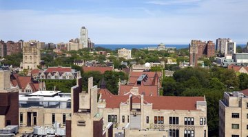 An aerial photograph of the University of Chicago campus.