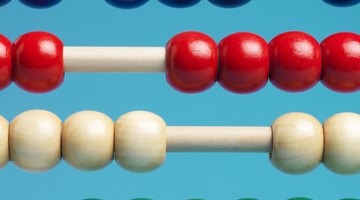 Different colored abacus beads.