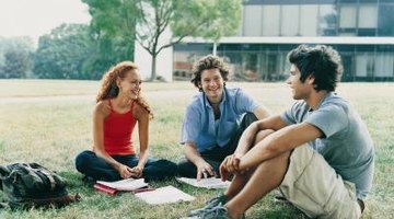 College students on campus