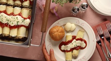 A traditional buffet style display