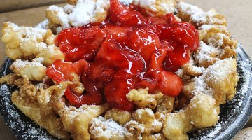 Strawberry funnel cake.