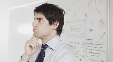 A white board is a common place for initial conceptual modelling to begin.
