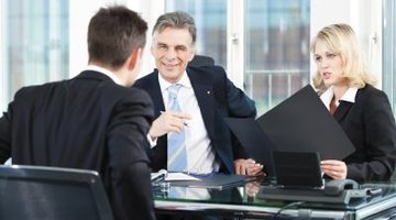 Man sitting in job interview