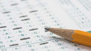 A test is sitting filled out.