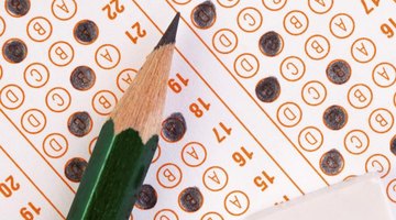 Standardized test with pencil