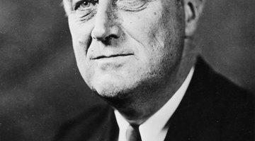 An old black and white photo of President Franklin Delano Roosevelt