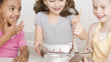 Girls baking together
