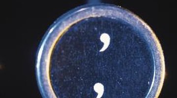 Commas and semicolons are used to separate items in a series.