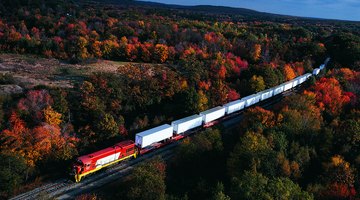 Train in countryside
