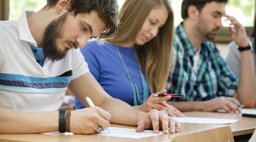 Students writing the SAT.