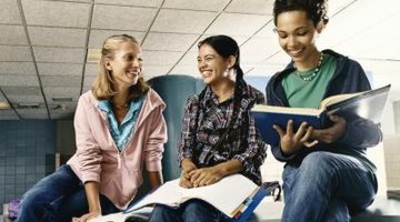 Students studying in classroom.
