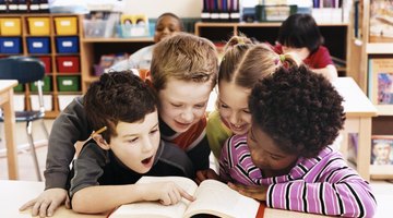 Cooperative learning students take advantage of the freedom to talk in school.