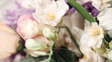 Flowers can be arranged into beautiful bouquets.