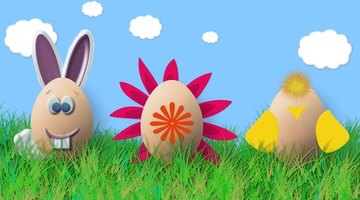 Combine oval shape awareness with silly depictions of springtime favorites.
