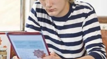 Teach students how to use a computer publishing software program to create a menu.