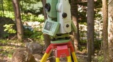 Land surveyors use precise measurement instruments, such as a theodolilte.