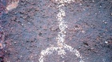Rock paintings communicate messages.